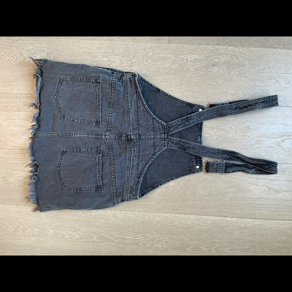 Free people overall skirt, grey denim - Picture 3 of 4
